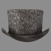 HAT1007 Gent Hat Silver On Black B